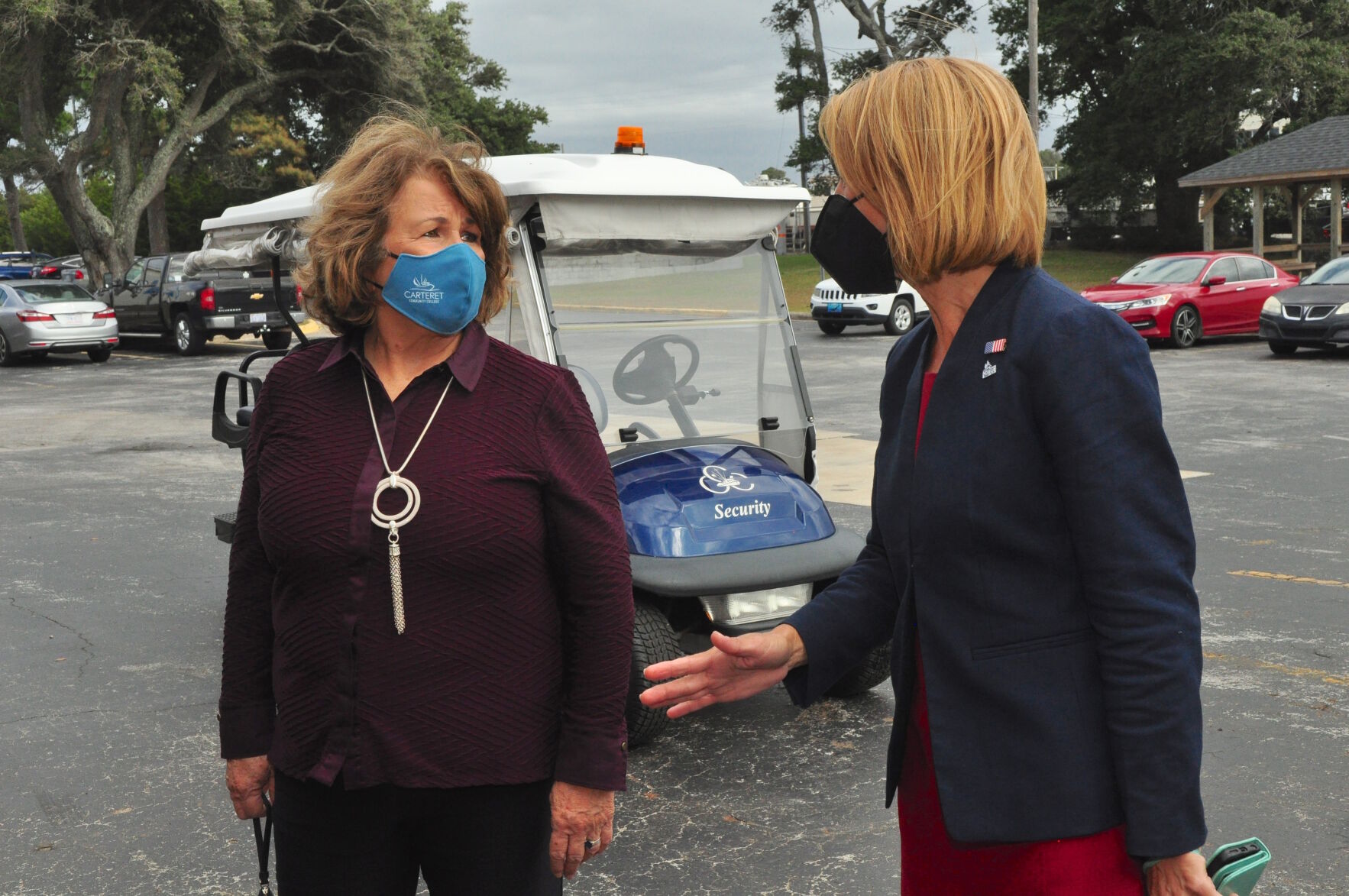 McElraft endorses raises for community college staff during Friday tour of Carteret Community College
